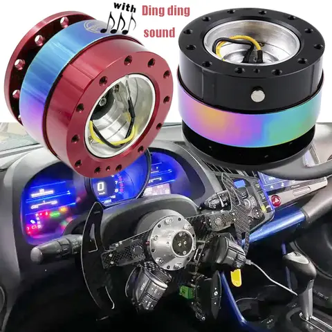 Ding sound 자동차 스티어링 휠 퀵 릴리스 허브 어댑터 스냅 오프 보스 키트 블랙 JDM 레이싱 스포츠 퀵 릴리스 허브 자동차 액세서리