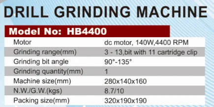 Easy Resharpen Twist Drill Point Drill Grinding Machine