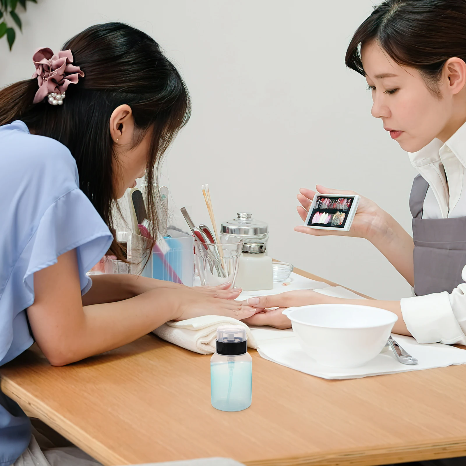 200 مللي البثرة غير الطباعة مزيل طلاء الأظافر مضخة موزع زجاجة قفل آلية صالون المنزل استخدام مضخة مزيل طلاء الأظافر #5