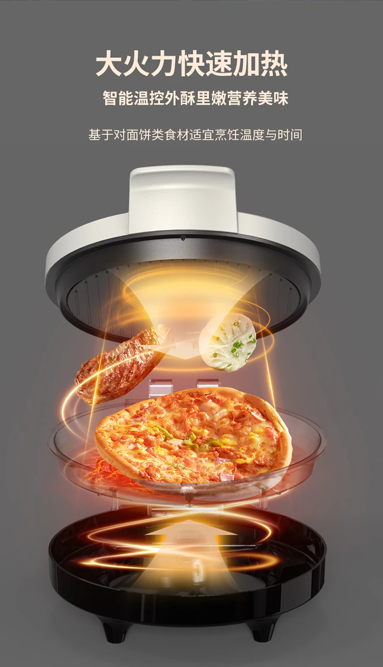 مقلاة كعكة كهربائية من ليرين، تسخين على الوجهين، ماكينة فطيرة كعكة كهربائية جديدة ومكبرة وعميقة، ماكينة الكل في واحد #6