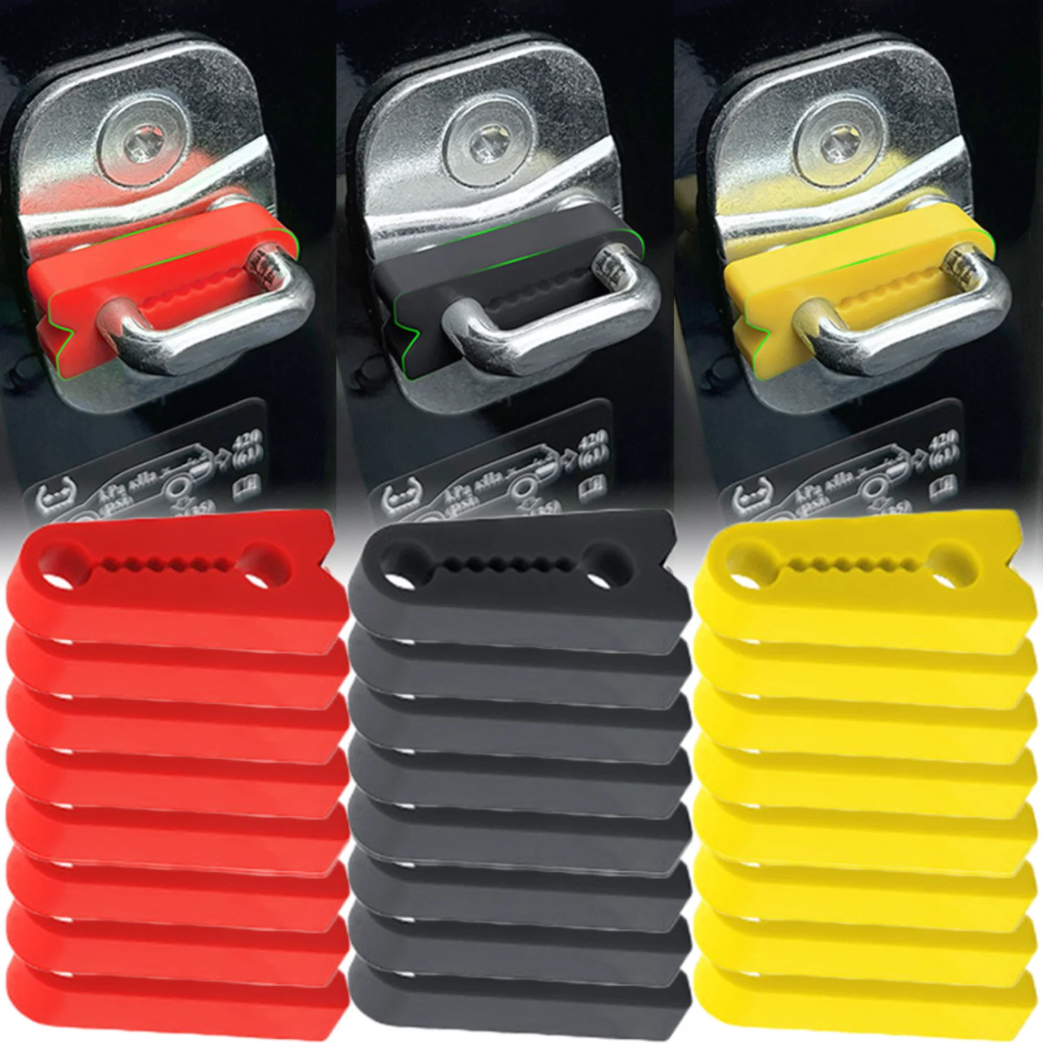 

4-20Pcs Silicone Car Door Shock Absorber Universal Auto Door Lock Damper Buffer Pad Soundproof Gasket Protection Sticker