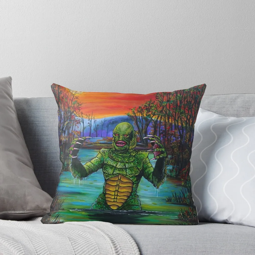 

Creature from the Black Lagoon Throw Pillow Couch Cushions christmas pillow case pillow