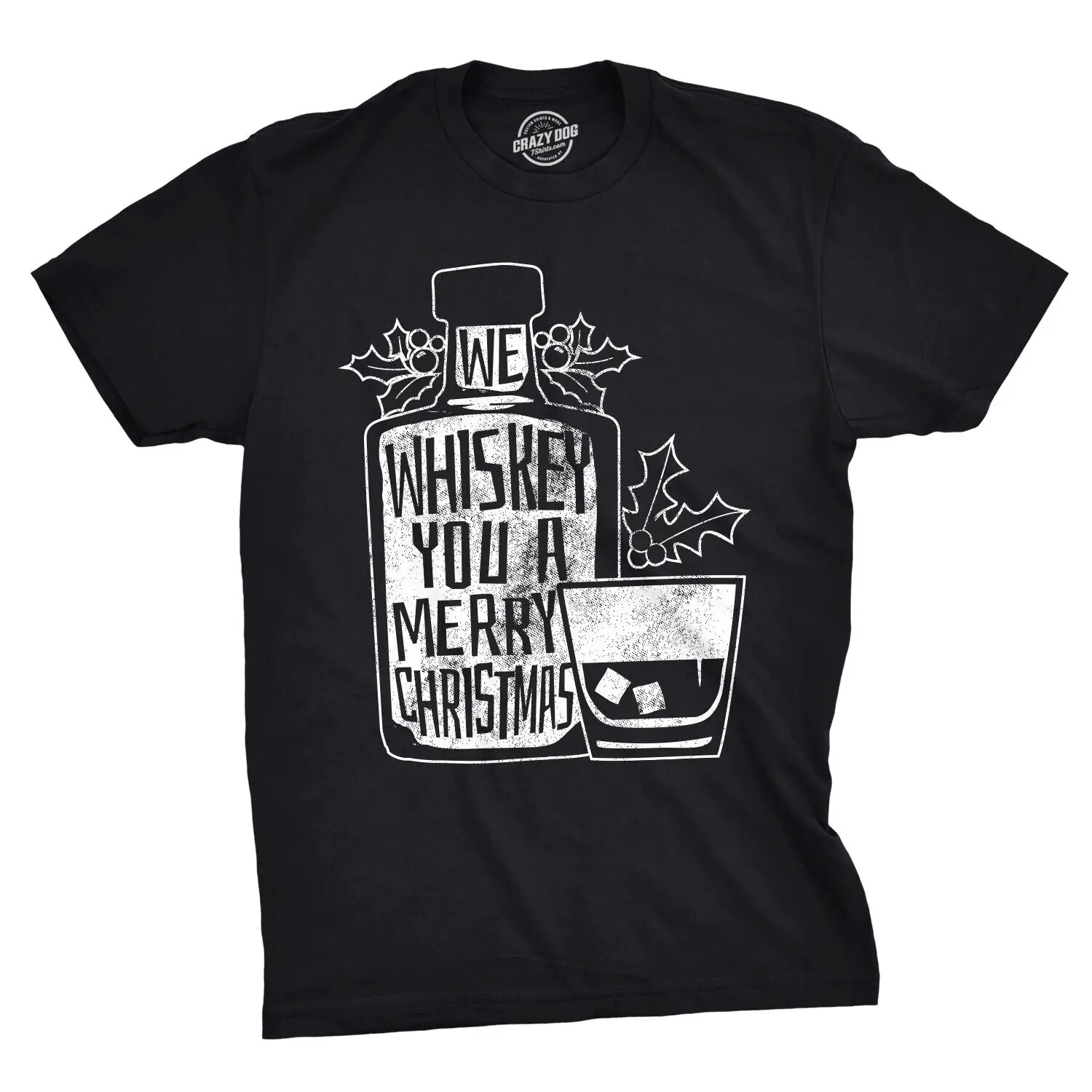 

Mens We Whiskey You A Merry Christmas T Shirt Drink Lover Whisky Tshirt