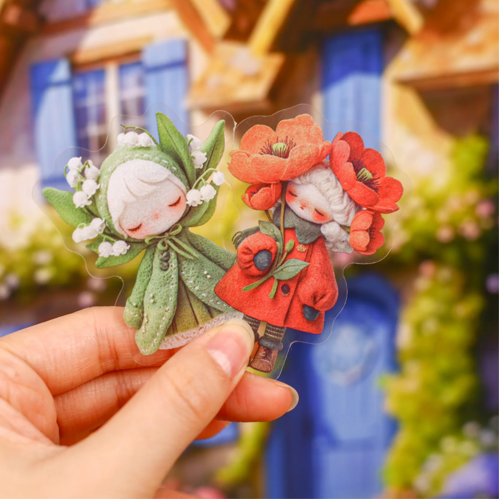 20 ورقة/حقيبة من ملصقات شخصيات كرتونية قطيفة لتزيين مجلة القصاصات بنفسك وحافظة الهاتف المحمول #3