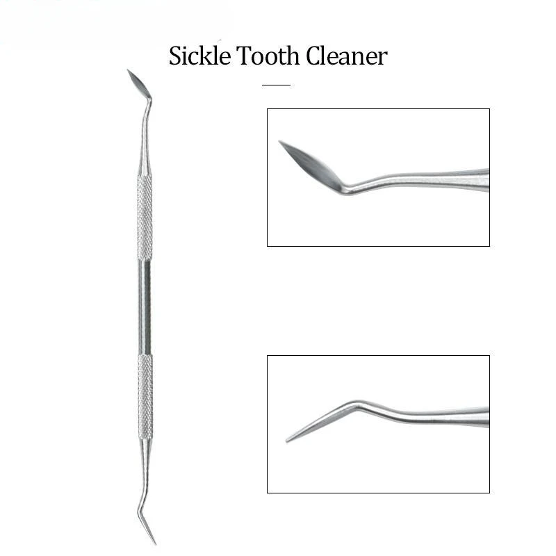 Narzędzia do czyszczenia dentysty Lustro dentystyczne Podwójna sonda / sierp / podeszwa Środek do czyszczenia zębów Produkty narzędzi dentystycznych ze stali nierdzewnej Zestaw do pielęgnacji jamy ustnej