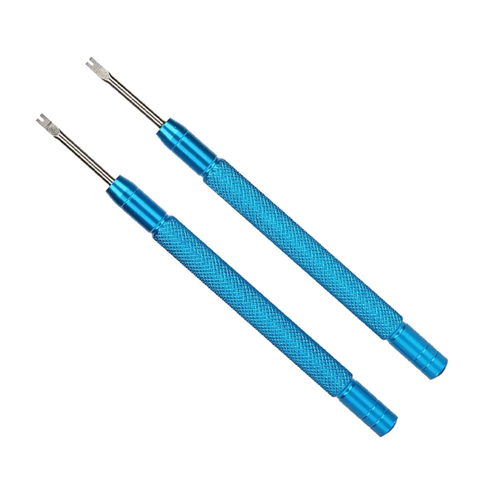 2Pcs  Wear-resistant Blue Watch Repair Tool Alloy Steel 9.2cm Needle Lifter Fork Hand Remover Pliers Watch Repair