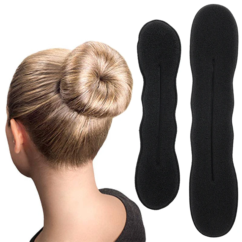 Soft Sponge Hair Roller Styling Twister Tool Black Bun Maker Hair Twist Wand Curler hair style Styling Magic Sponge Band