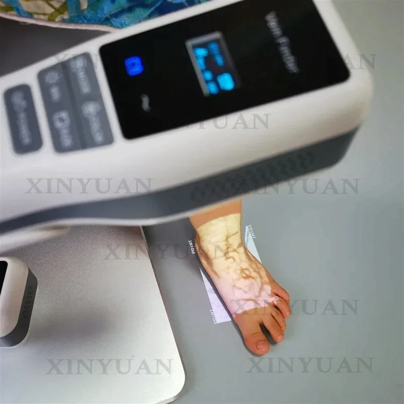 Vein Finder Viewer Machine, Medical Handheld Detector with Desk & Mobile Stand Bracket for Face, Hand & Children