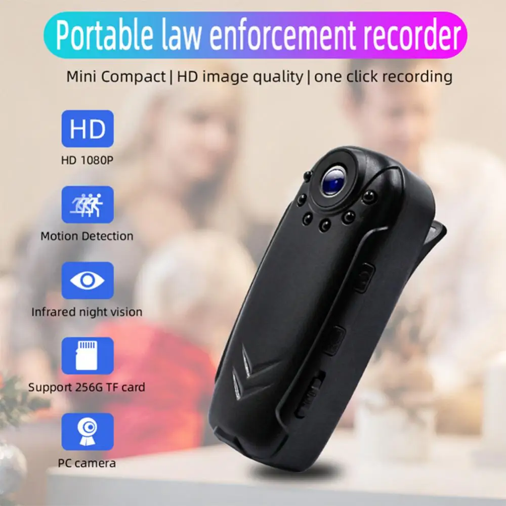TQ2 Mini Camera Law Enforcement Recorder 1080P Video Record Professional Body Camera Meeting Long Battery Life Mini Camcorders