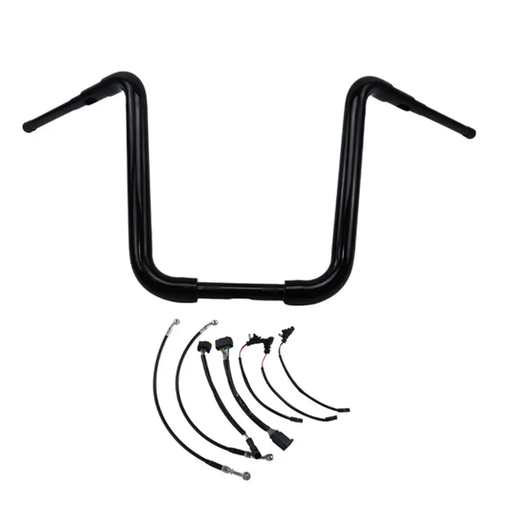 Ape Hanger Handlebar 12 Inch 14 Inch Rise for BMW R18 Chrome Steel Custom Tall Cruiser