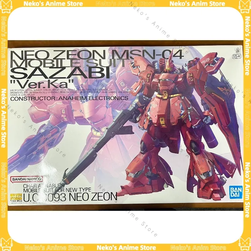 【Disponibile】BANDAI MG 1/100 Sazabi Gundam Char's Ver.Ka Modello Kit Action Figure Anime Modello Desktop Doll Da Collezione Regalo