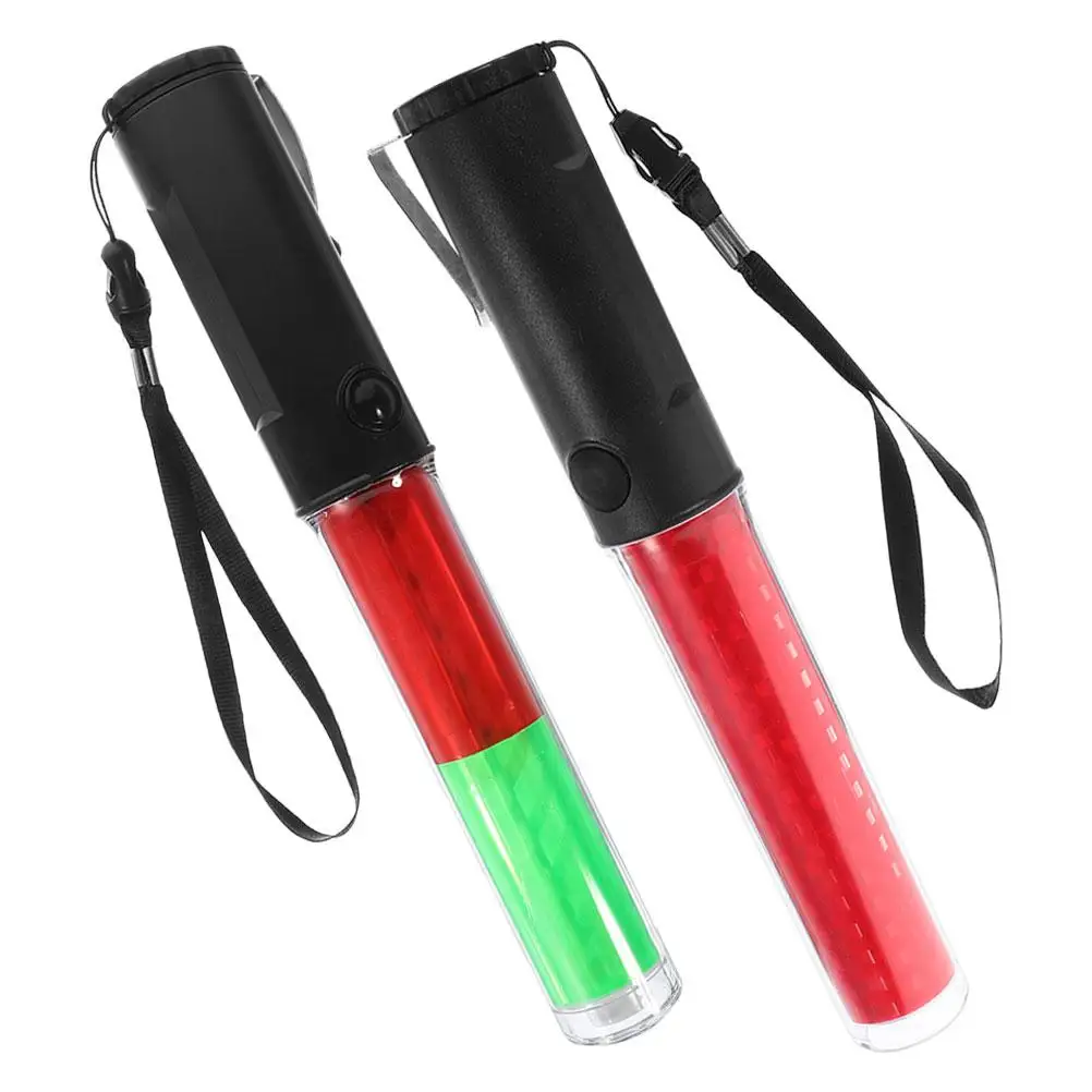 2 Pcs Concert Glow Sticks Light up Wands Airport for Traffic Control Direction Flashlight LED Controller