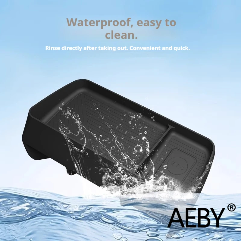 AEBY For ZEEKR 007GT 2024 2025 Dashboard Storage Box Behind Screen Silicone Organizer Custom Fit Car Interior Accessories