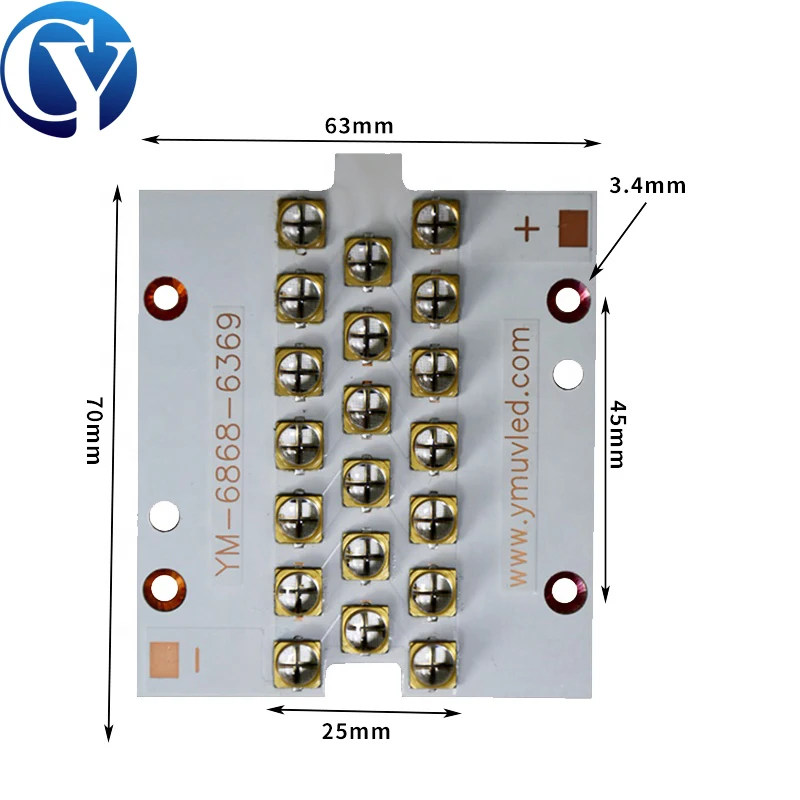 6565 395nm LED 210W módulo 365nm 405nm curado UV de buena calidad para máquina de impresión de pantalla Offset impresora 3d profesional