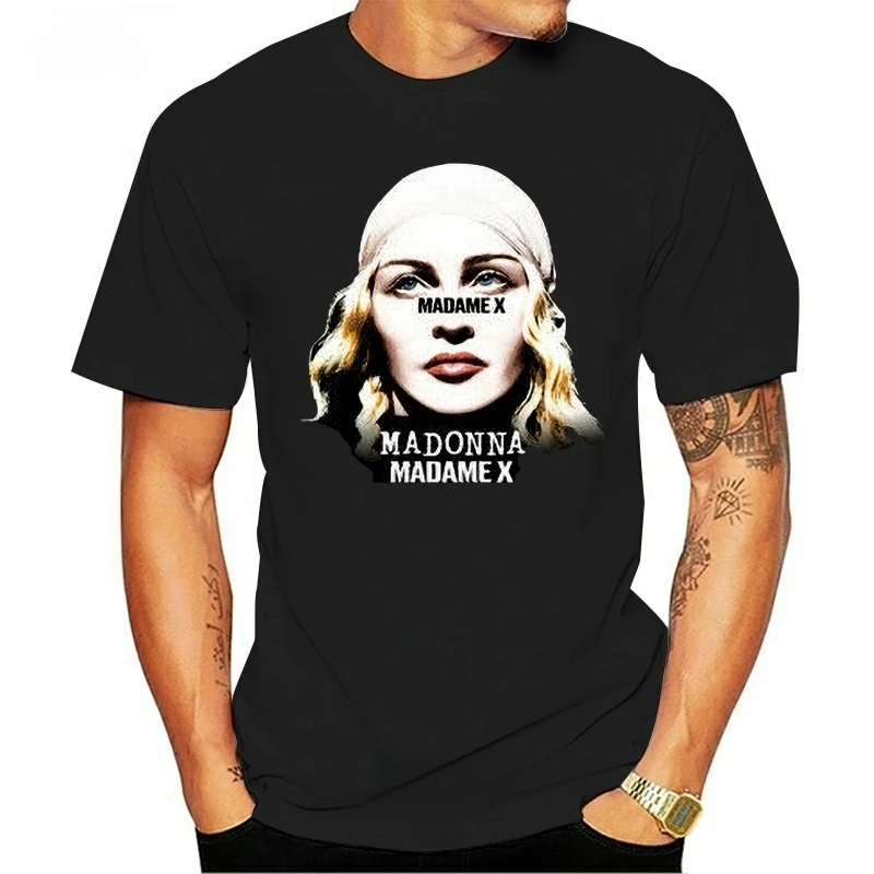 All Size S To 4Xl   men  tshirt summer brand teeshirt  Madonna Madame X Logo T-Shirt