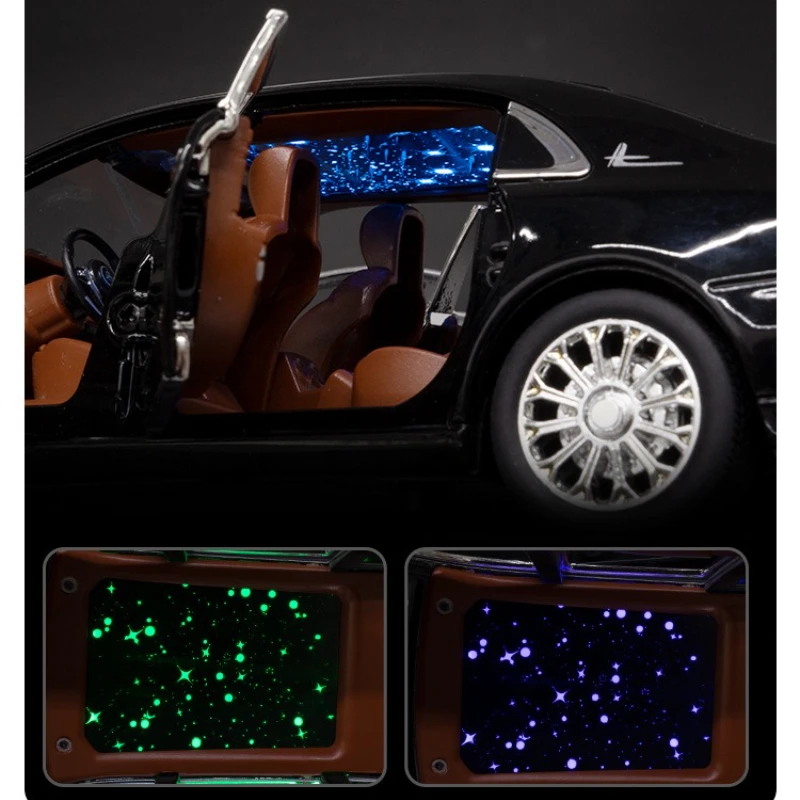 1:24 e300esl alta simulação diecast metal liga modelo carro som luz puxar para trás coleção crianças brinquedos presentes