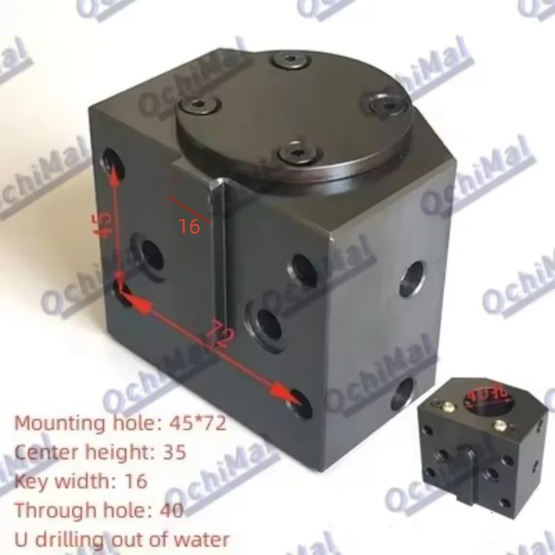 TX160A TX120 Lathe HTC3630 Servo Hydraulic Endface Boring Hole Boring Tool Holder End Mill Holder CNC Lathe Turret Tool Block