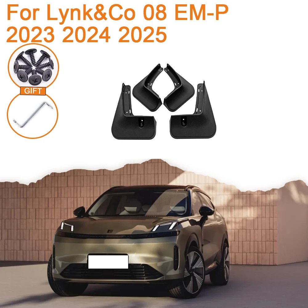 

For Lynk&Co 08 EM-P 2023 2024 2025 Car Accessories Mud Flaps Mudguards Fender Splash-proof Splash Guards Flap Auto Parts Tools