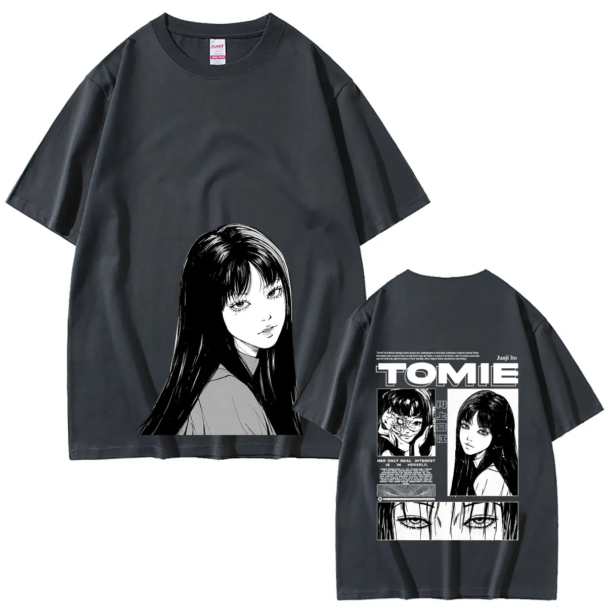 Anime Tomie Junji Ito Graphic Print T-shirt Men Women Manga Horror Gothic T Shirts Unisex Fashion Vintage Oversized Streetwear