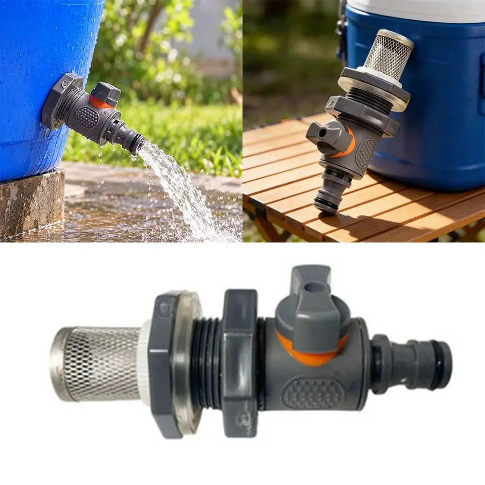 PVC IBC Water Tank Adapter Leakproof Shut-Off Ball Valve Rain Barrel Hose Connector Flow Control Quick Connector