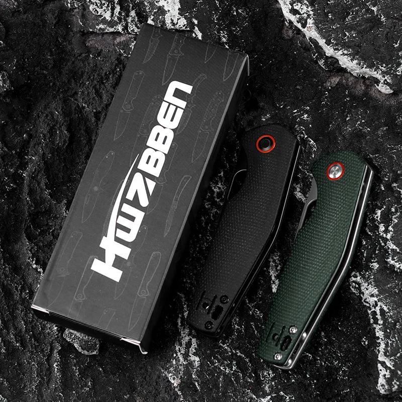 새로운 J325 접는 칼 D2 블레이드 Micarta 핸들 캠핑 생존 야외 사냥 전술 자기 방어 포켓 나이프 EDC Multitool