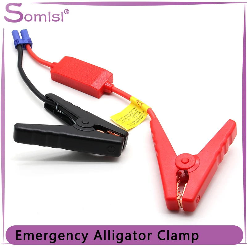 

Emergency Alligator Clamp Booster Battery Jumper Cable Clips for Universal 12V Strong Car Starter Jump with EC5 Plug Connector