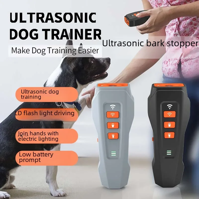 

Ультразвуковой зажим для дрессировки собак, зупиняющий агрессивный отпугиватель животных, устройство для остановки лая со светодиодным фонариком, дрессировка собак