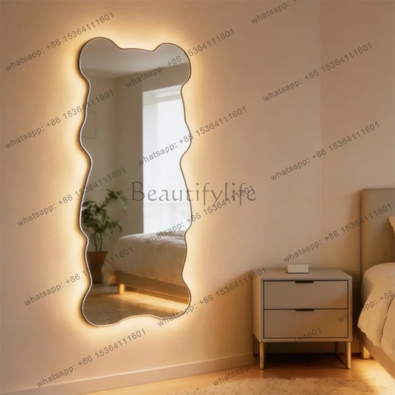 LD Irregular Light Mirror Wall Living Room Decoration Modern Vanity Luxury Aesthetic Mirror Accessories Art Espelhos