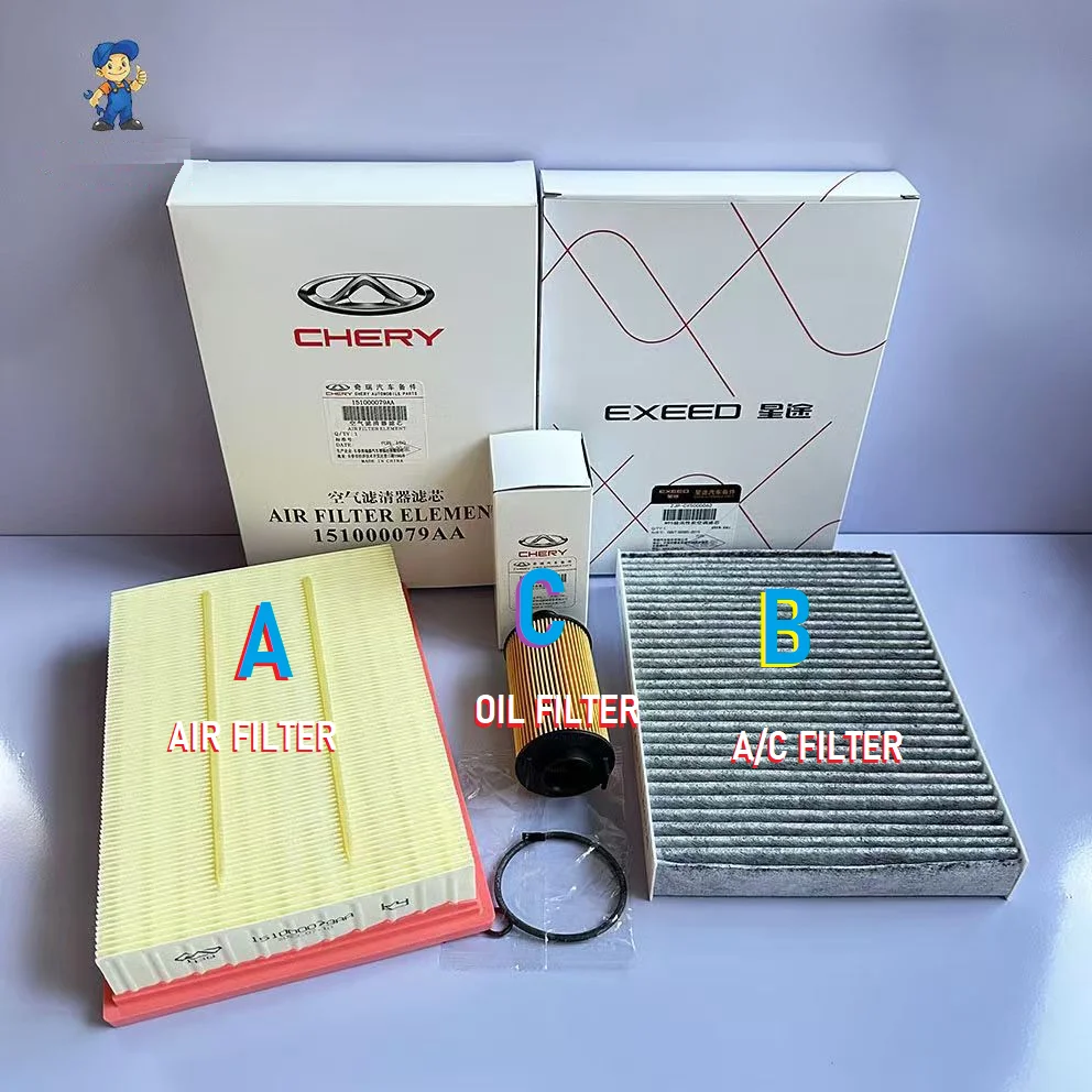 

Air & Oil & Air conditioning Filters for Chery Tiggo 7 Tiggo 8 Tiggo 8 PRO/PLUS Chery OMODA 5 Arrizo 8 1.6T