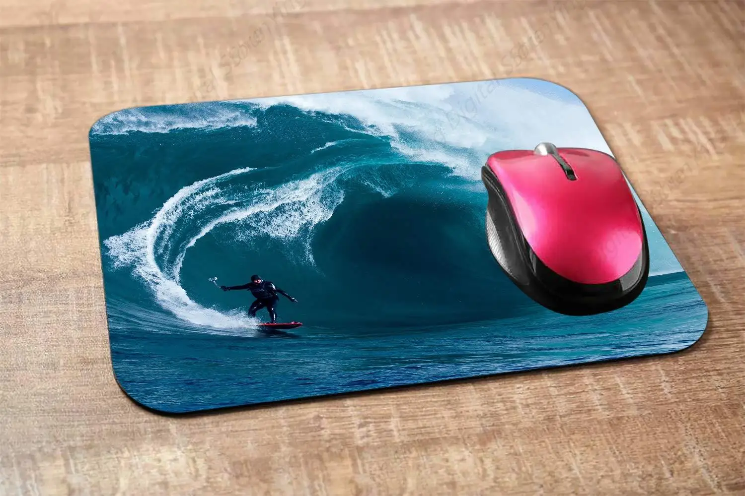 Beach Surfing Waves Blue Printed Mouse Pad Computer Desk Laptop Office Mouse Pad Anti Slip Rubber 25*30cm