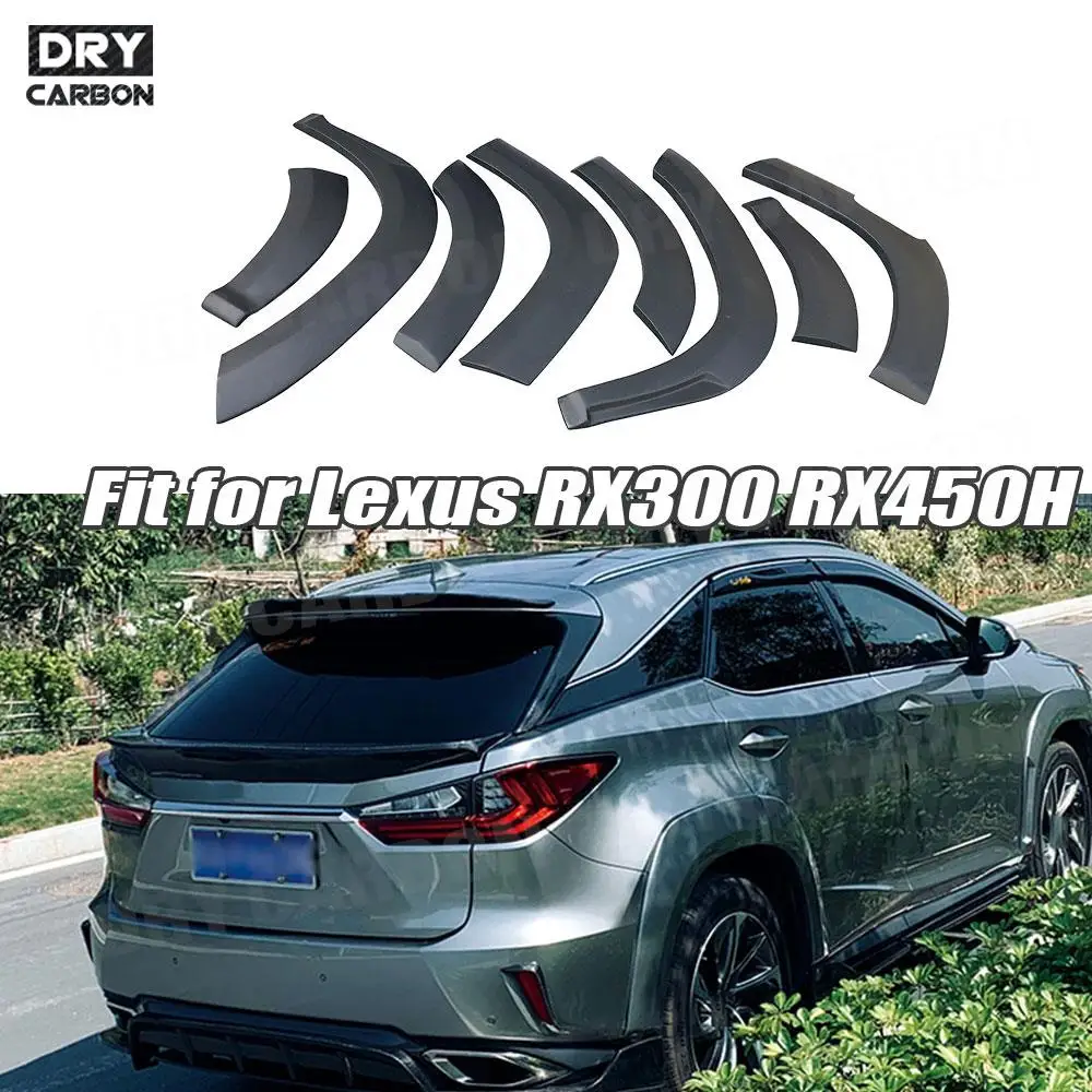 

FRP Car Fender Flares Extra Wide Body Wheel Arches Wheel Eyebrows Protector Lip Sticker Trim For Lexus RX300 RX450H 2016-2020