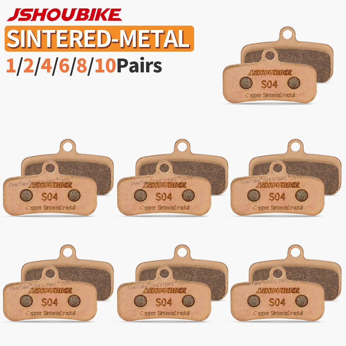 AliExpress JSHOU BIKE 1/2/4/6/8/10 pairs Sintered Metal hydraulic brake pads for SUR-RON Light Bee,TALARIA,ZEE 640,QUADIEM,Shimano M810, MT420,M9120
