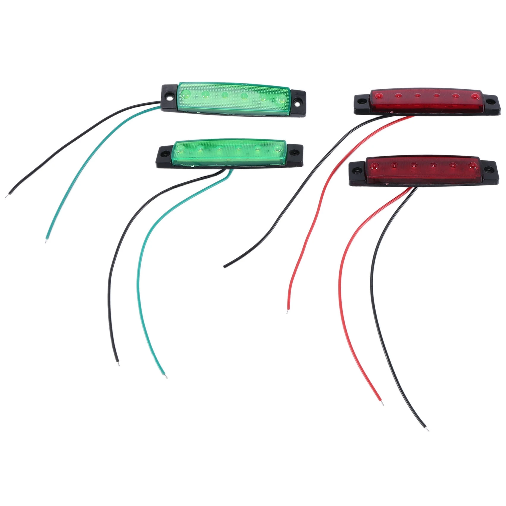 4Pcs Red Green Boat Navigation LED Lights Stern Lights Boats Starboard Light