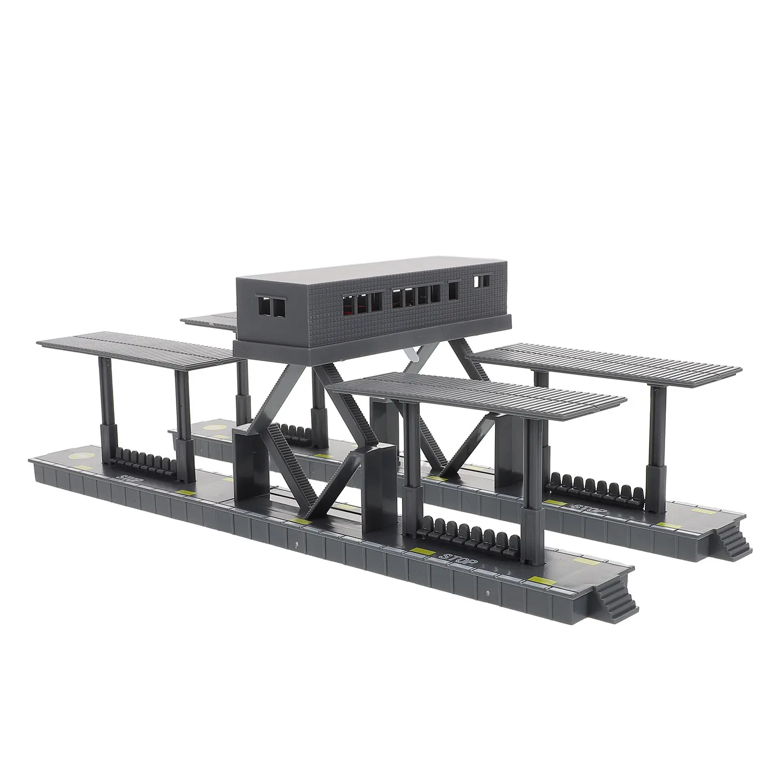 

1Set Train Platform Assembly Kit DIY Lifelike Railway Scenery Footbridge Plastic Diorama Accessories Enhance Kids Creativity