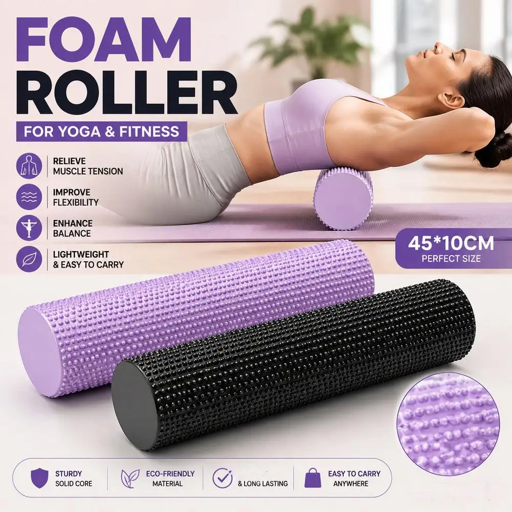 Yoga Foam Roller EVA High Density Yoga Columnor Pilates Foam Roller Exercise Back Massage Roller Home Fitness Equipment view 2