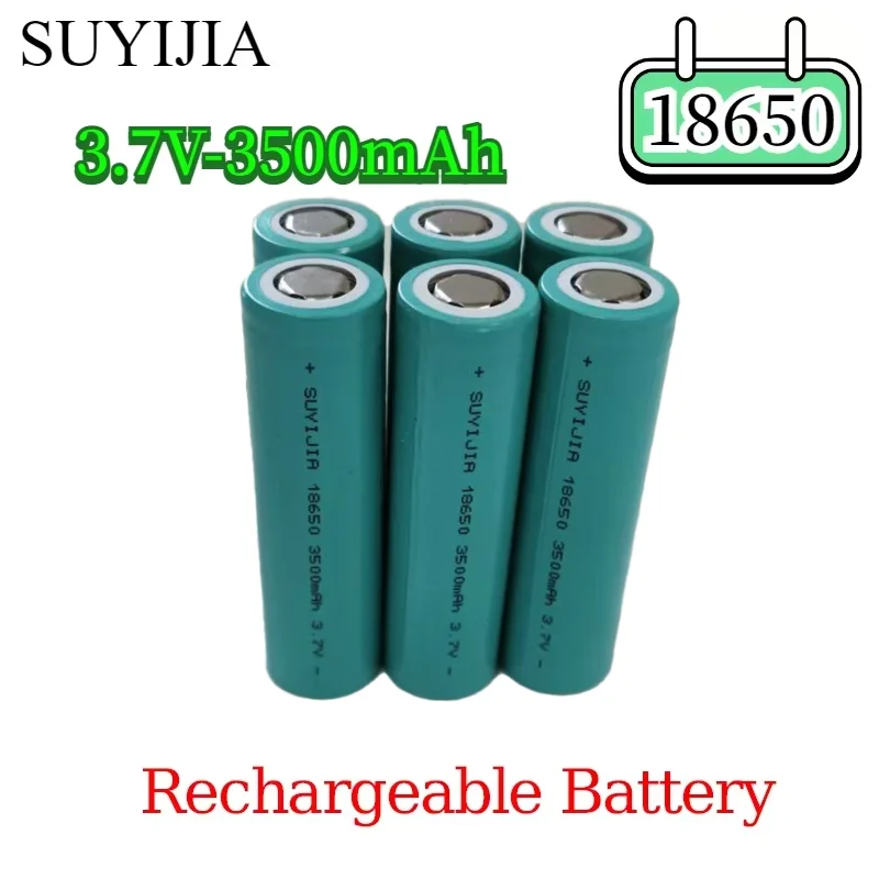 

New 2025 18650 lithium battery 3500mAh 3.7V 10A INR18650 Real Capcity 3500mAh High Power Flashlight 18650 Rechargeable Batteries