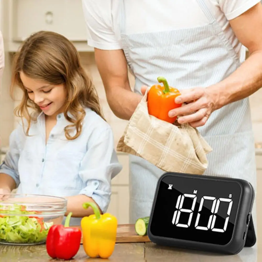 Kitchen Timer with Magnetic Easy Operation Timer Digital Large LED Display Clear Timing Counter for Cooking Baking Fitness
