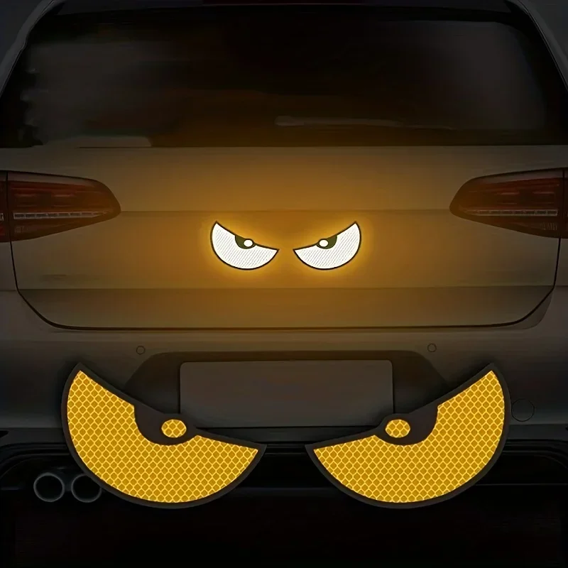 2pcs Motorcycle Reflective Car Stickers - Improve Your Vehicle's Visibility and Safety with Devil Eye Stickers image 3