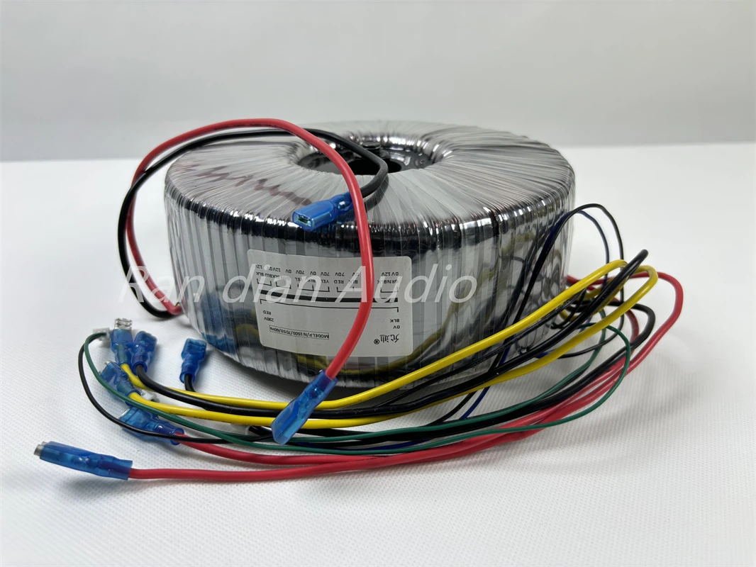 High-end 1500VA Toroidal Transformer Output Voltage: 2X 70V-0v-70V, 3X 0v-12v (1A)  Can Be Customized Voltage