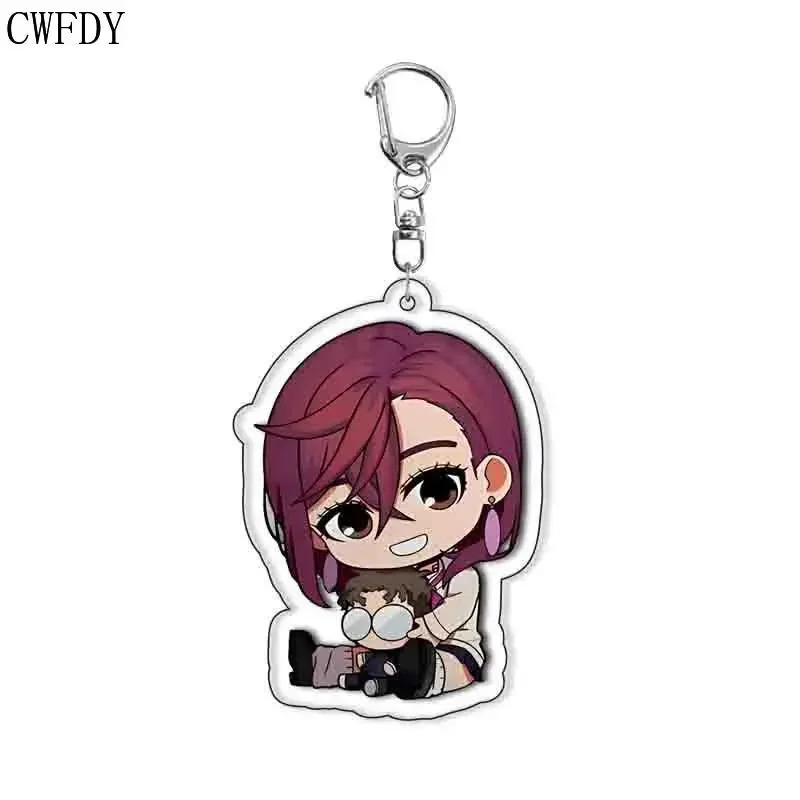 New Anime Dandadan Momo Acrylic Keychain Children Cartoon Badge Pendant Charms Key Chain Jewelry Accessories For Fans Xams Gift