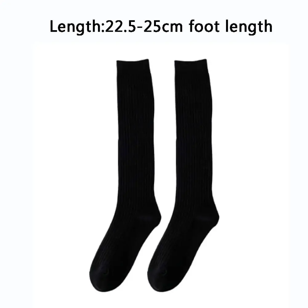 Fashion Autumn Winter Women Stockings Nylon Japanese Style Soft Warm Socks Solid Color Long Knee High Socks