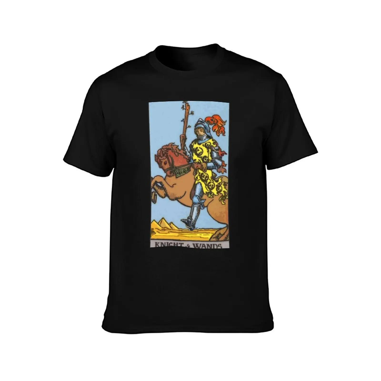 Knight of Wands Tarot Card Rider Waite Classic T-Shirt High Elasticity Sports T-Shirt