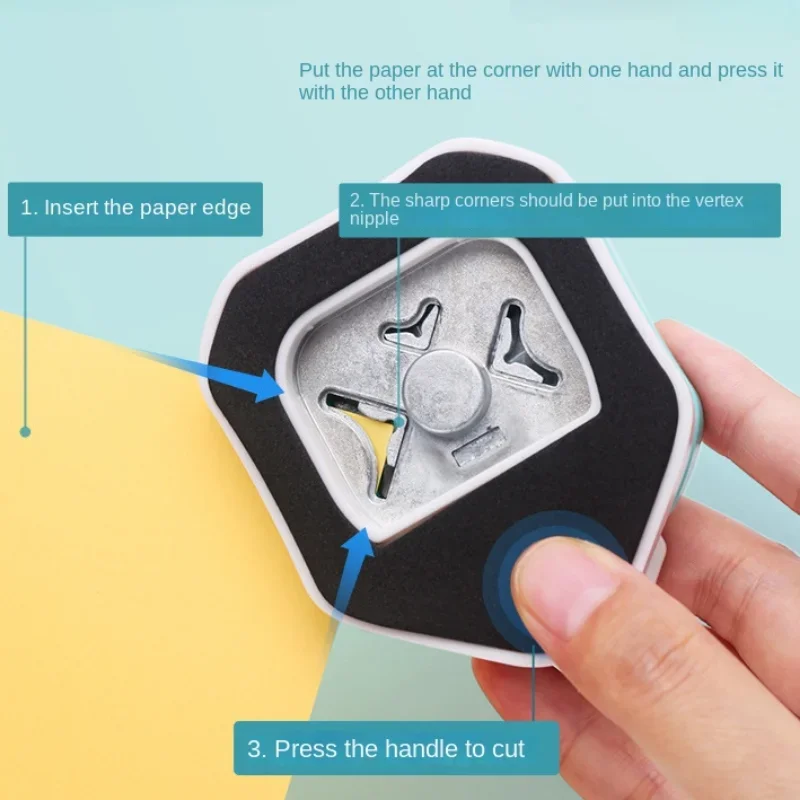 3 In 1 Hoek Ronder Border Stoten Voor Scrapbooking Diy Mini Corner Cutter R4/R7/R10 Trimmer Punch Office Schoolbenodigdheden