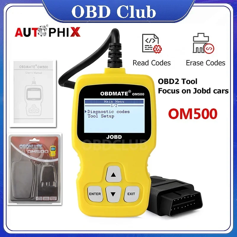 AUTOPHIX OM500 JOBD Scanner for Japanese Car 12V 16 pin OBD2 EOBD Diagnostics Tool Engine Check for Toyota/Honda/Nissan/Suzuki