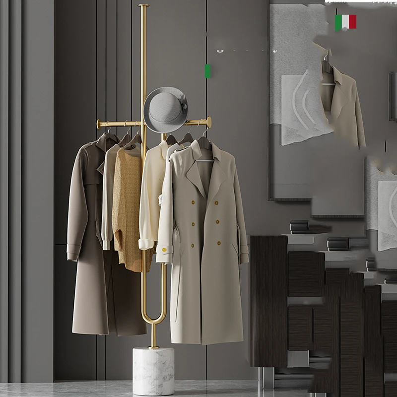 Luxury Bedroom Clothes Rack Minimalist Standing Aesthetic Gold Clothes Rack Vintage Shelves Burro Ropa Perchero Home Furniture