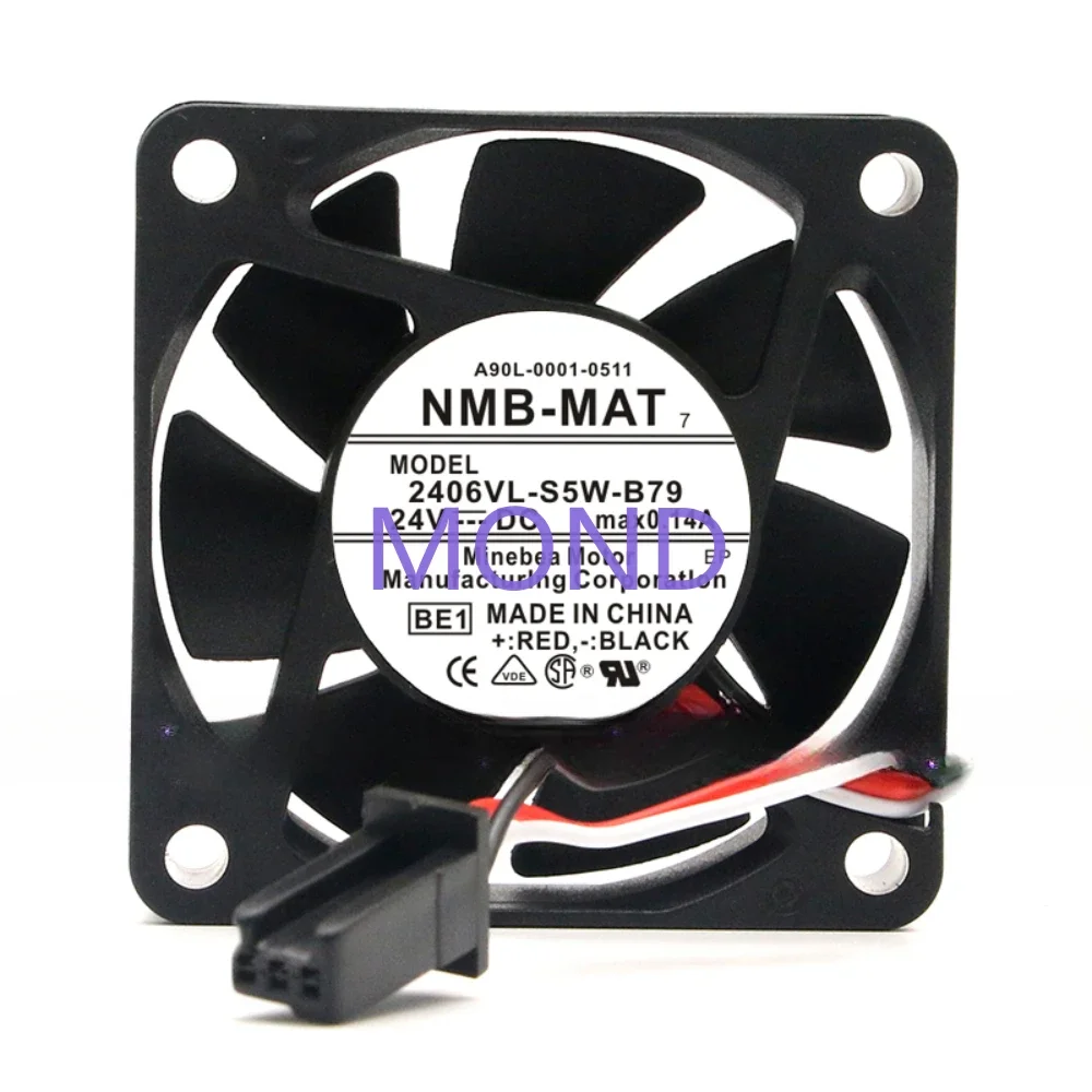 

2406VL-S5W-B79 24V for NMB NMB-MAT High Air Axial Flow Inverter Cooling Fan 6015 6CM 24V 0.1A FANUC Fanuc CNC Fan