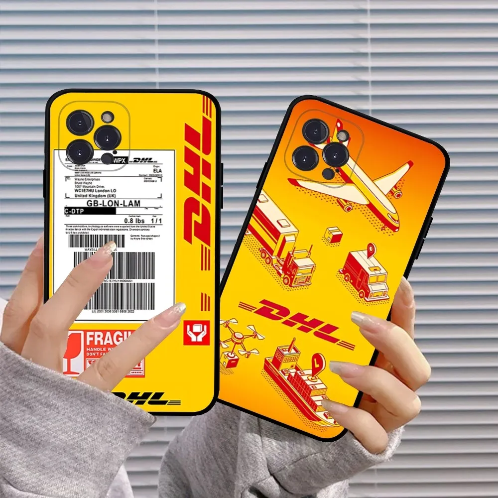 DHL Hot Express 50th Anniversary Phone Case For iPhone 15 14 13 12 Mini 11 Pro XS Max X XR SE 6 7 8 Plus Soft Silicone Cover