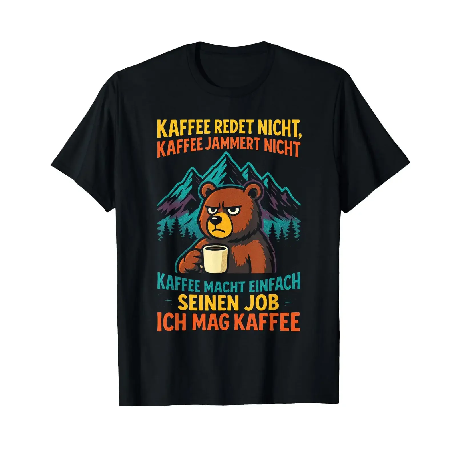 Coffee doesn't talk complain T shirt vintage Washed Soft Top For Everyday Wear Unisex Stretched designer clothes Stylish