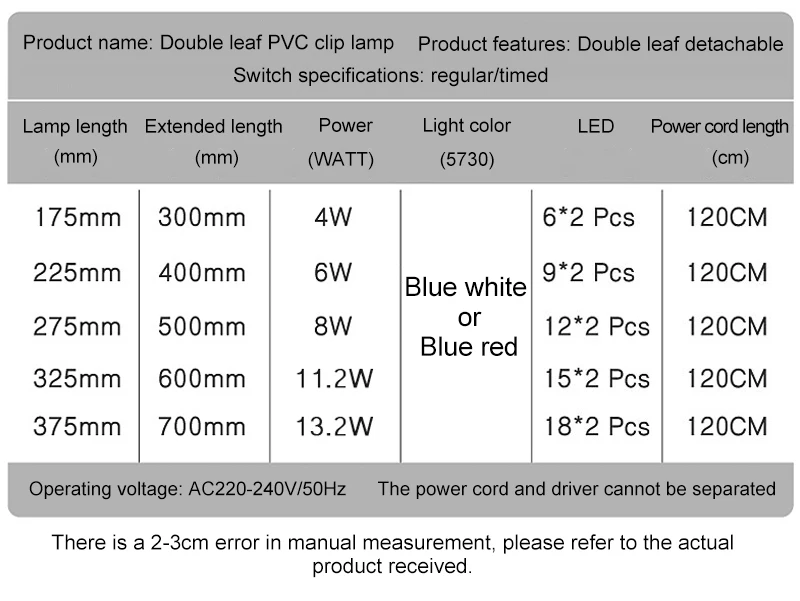 Superhelle Clip-Lampe, LED-Aquariumlicht für Wasserpflanzen, Wachstum von Aquarien, Vollspektrum-Timing-Lampe, 220–240 V, 30–70 cm, 4 W, 8 W, 13 W – Detail 16