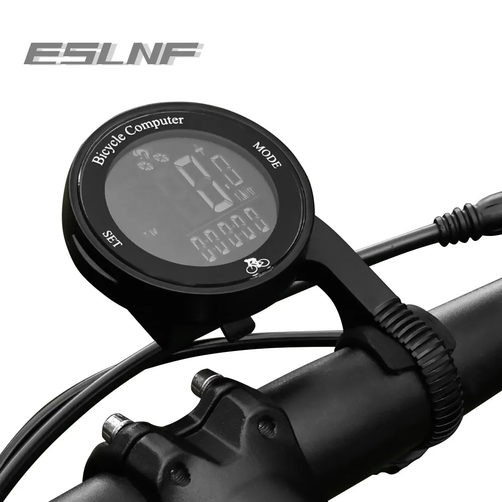 ESLNF Wireless Bike Computer Bicycle Odometer Multi Functional LCD Screen Cycling Speedometer Mountain Bike Speedo Meter